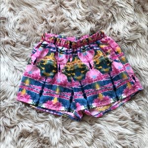 Pink tie dye shorts